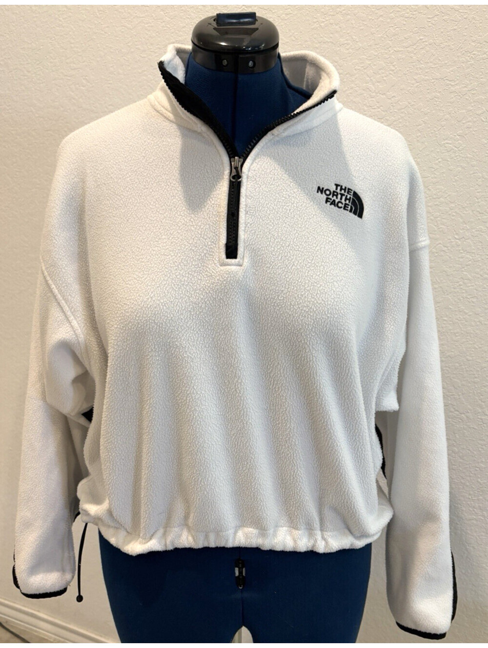 The North Face TKA Kataka 1/4 Zip Fleece Pullover White Womens M